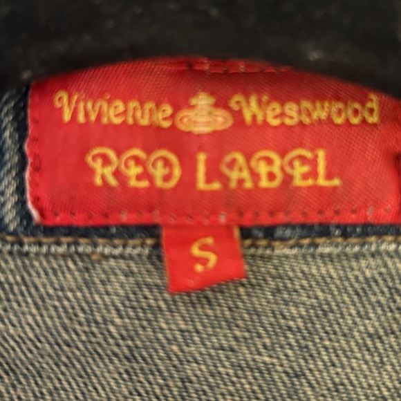 1990 Vivienne Westwood Indigo Denim Jacket with Burgundy Buttons - Picture 2 of 2